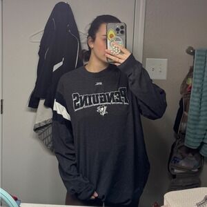 Majestic NHL Pittsburgh Penguins Long Sleeve Athletic T Shirt Size L